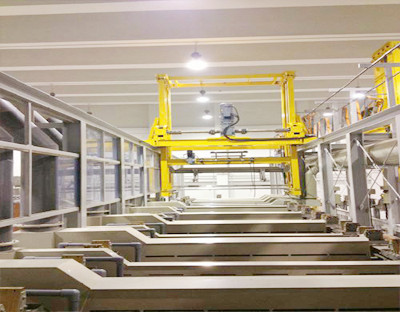 Automatic hard chrome electroplating line