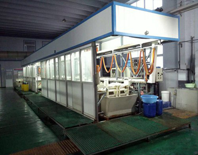 Automatic quincunx barrel galvanized production line