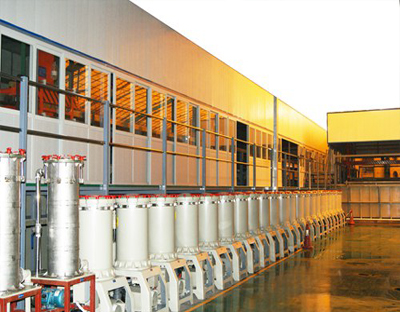 Automatic sanitary fittings electroplating line