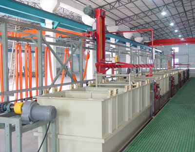 Automatic single arm barrel chrome plating line