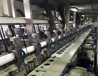 Flexible PCB vertical continuous plating line