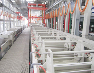 Automatic nickel tin barrel plating line